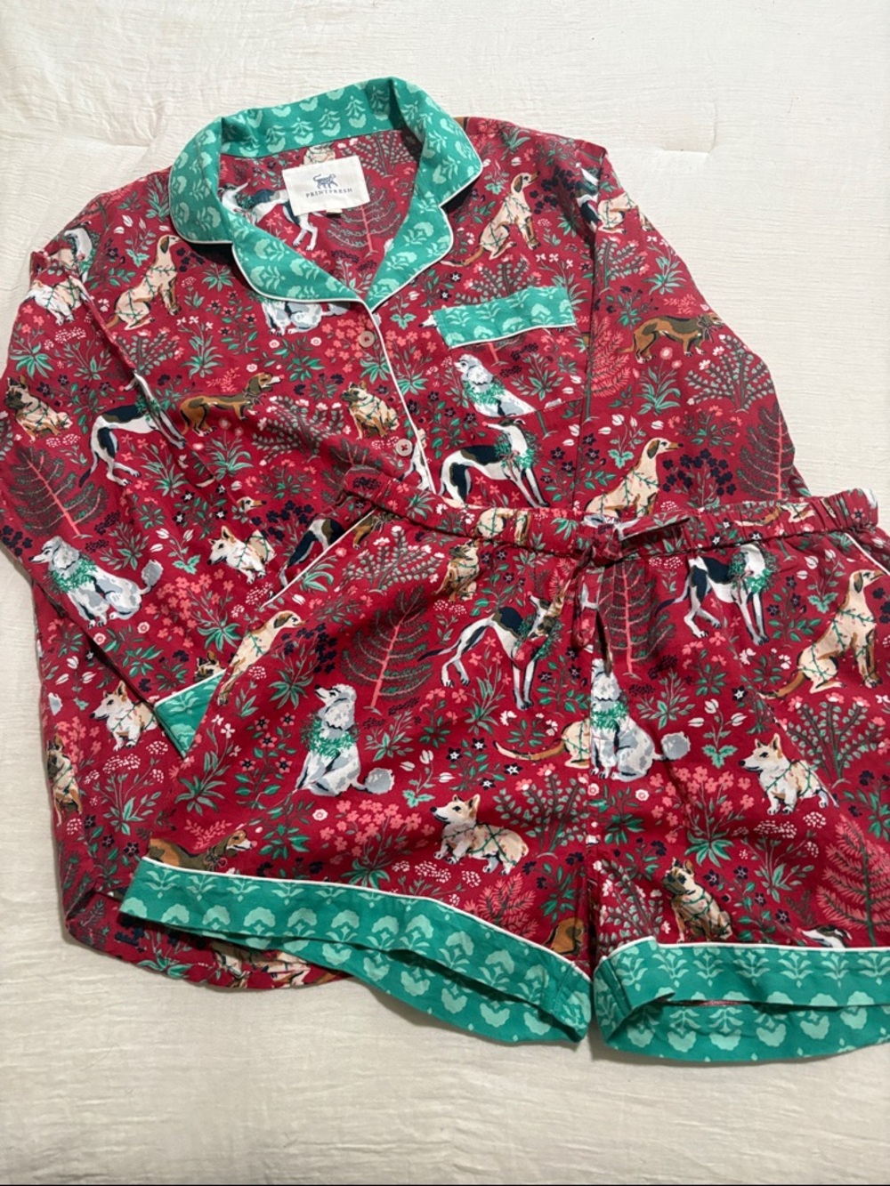 Printfresh Happy Howliday’s Organic Cotton Pajama Set